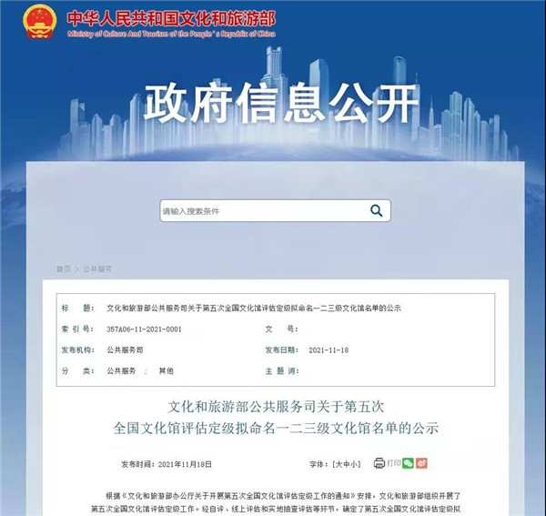 壽縣文化館被評為國家一級！正在公示！