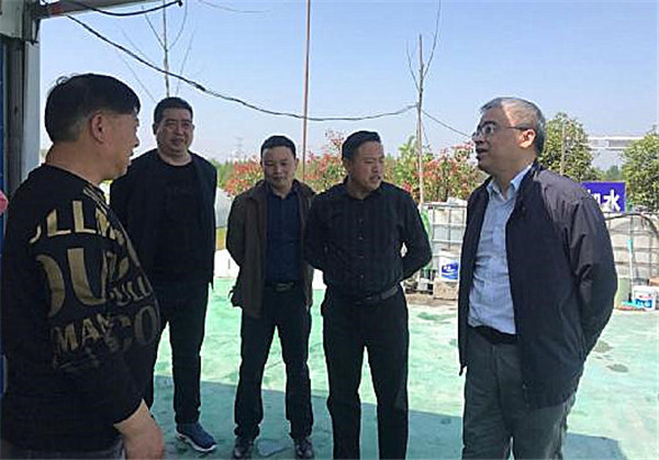 淮南市市場(chǎng)局吳俊平副局長(cháng)來(lái)潘督查生態(tài)環(huán)保工作